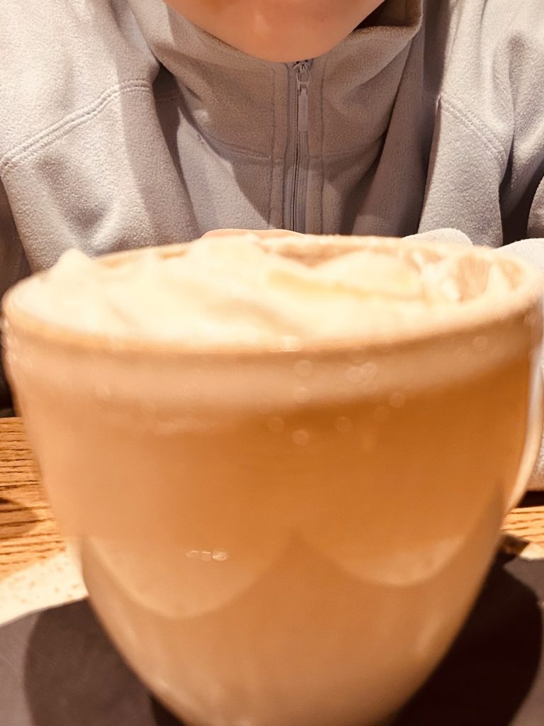 Cup of hot chocolate topped with whipped cream